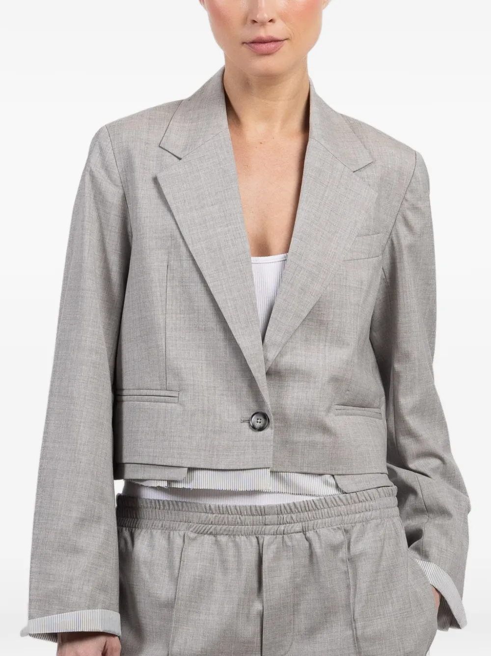 WE-AR4 cropped single-breasted jacket - Grigio