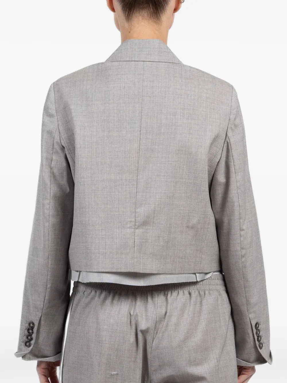 Cropped Single-Breasted Jacket