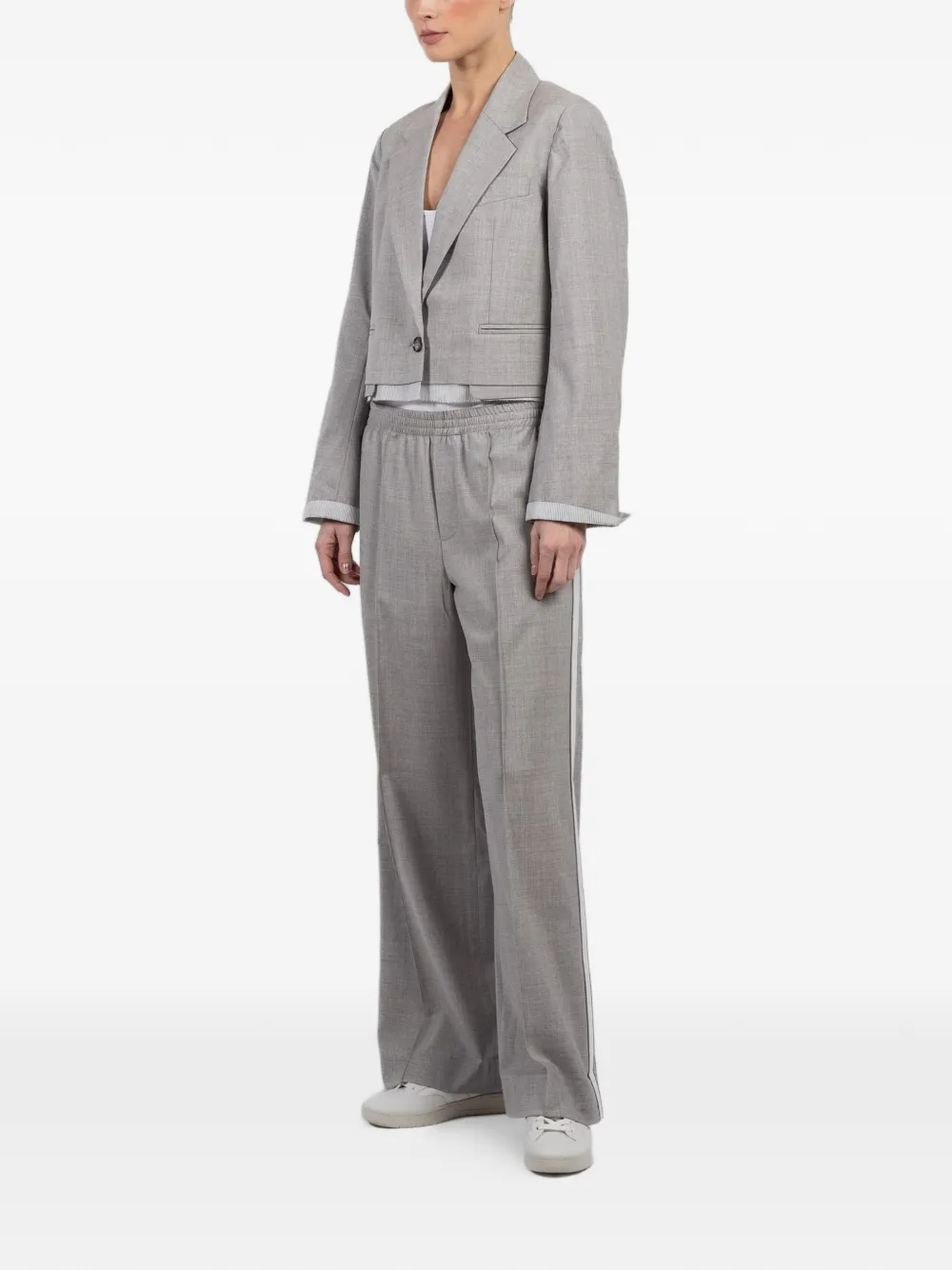 Cropped Single-Breasted Jacket