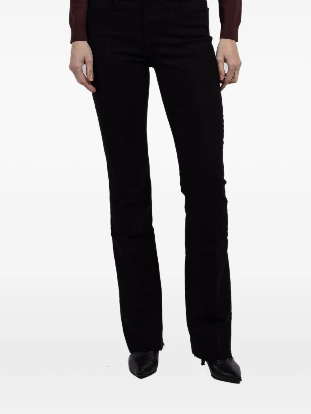 L'Agence Ruth jeans met franje Zwart