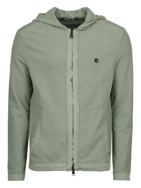 Hannes Roether zip-up green hoodie