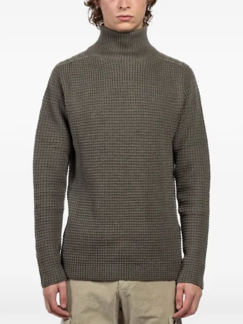 Hannes Roether waffle high-neck sweater