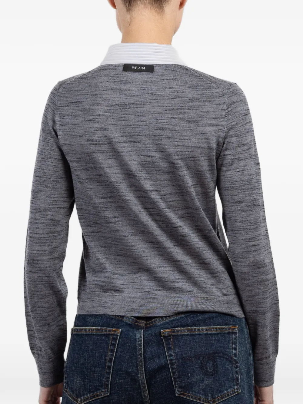 WE-AR4 The Charlie polotop met lange mouwen Grijs
