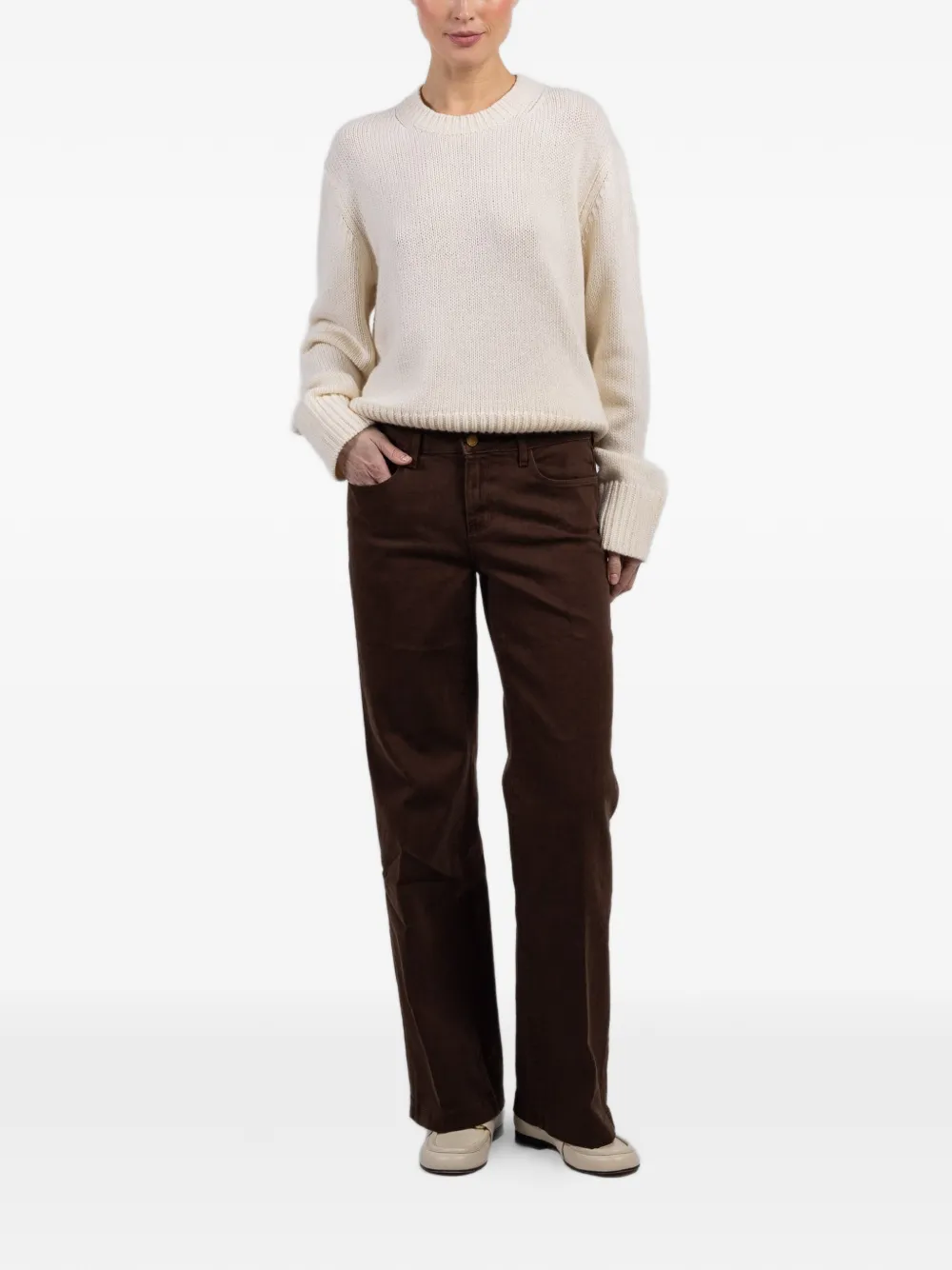 L'Agence buttoned jeans - Bruin