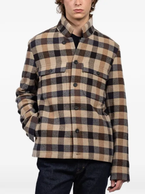 Hannes Roether check-print shirt jacket