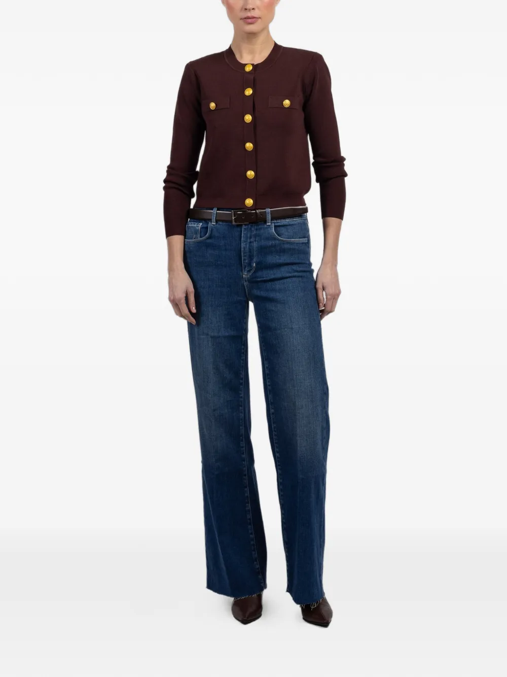 L'Agence Gwenna wide-leg jeans - Blauw