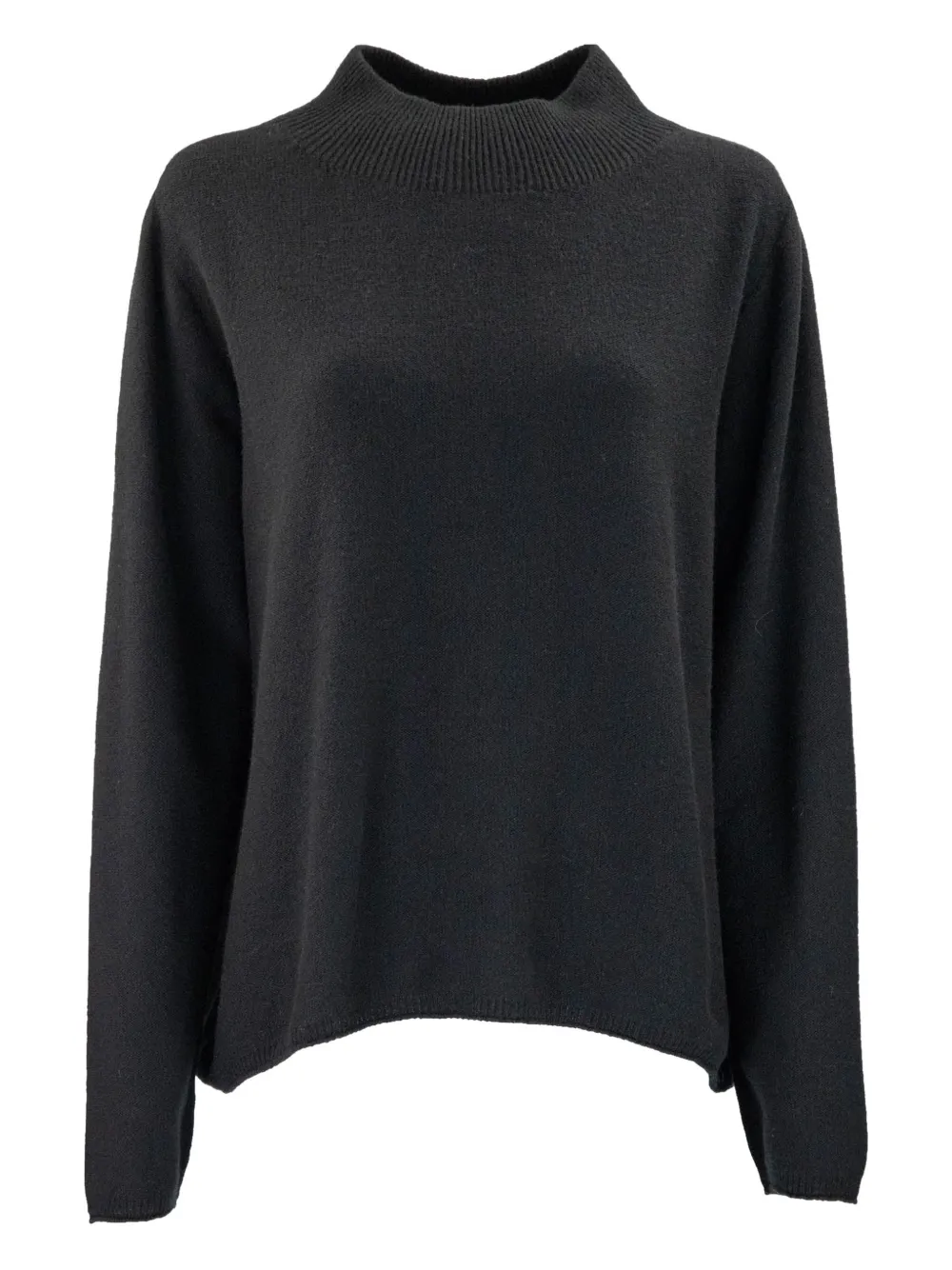 Hannes Roether funnel-neck black sweater - Nero