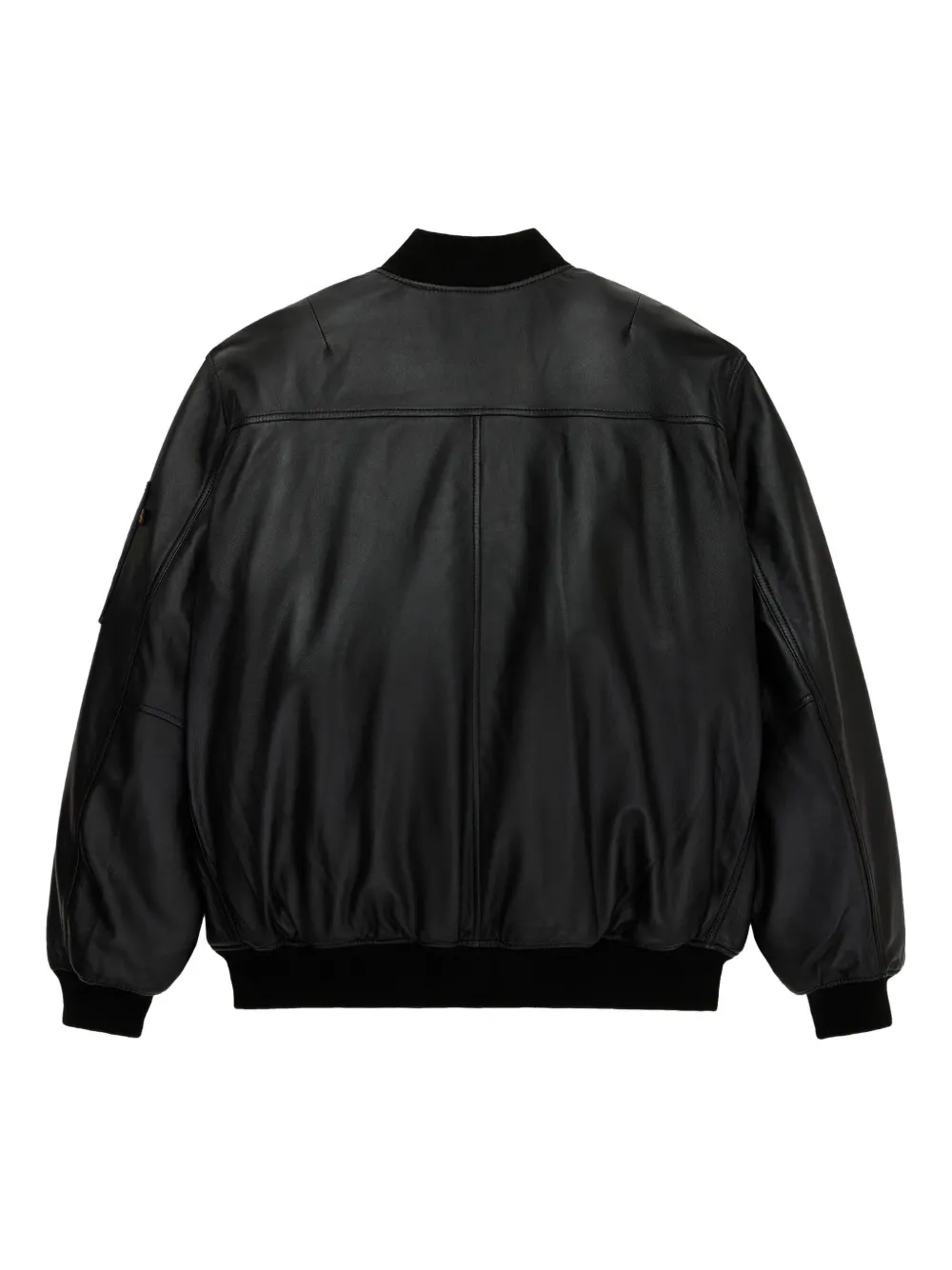Alpha Industries MA-1 leren jack Zwart