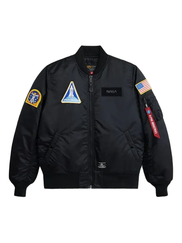 ✨️美品 ALPHA INDUSTRIES × NASA MA-1 L ワッペン Alpha Industries MA-1 nasa-patched Jacket | Black | FARFETCH CA
