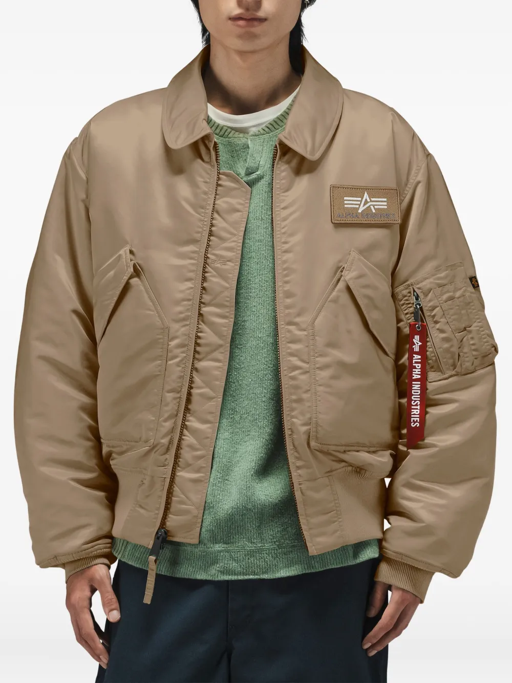 Alpha Industries CWU 45/P bomber jacket | Nude | Image 1