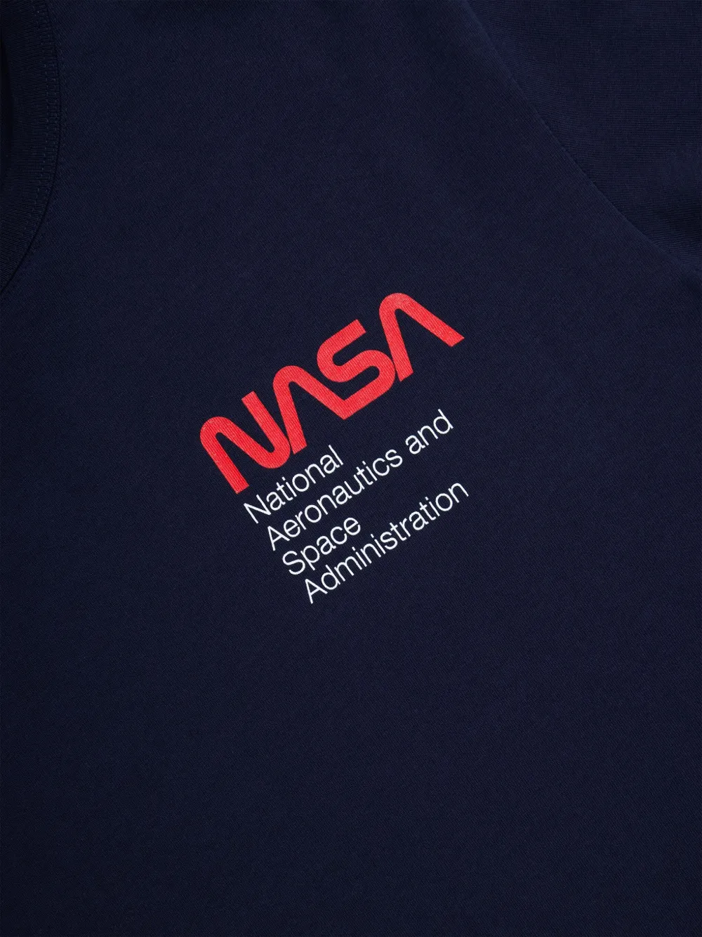 Alpha Industries Nasa-logo Crew-neck T-shirt In Blue