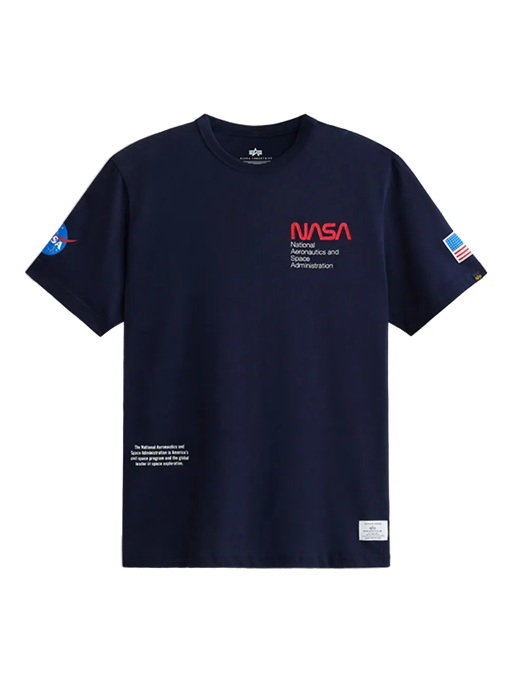 Alpha Industries playera con logo NASA | azul | Image 1