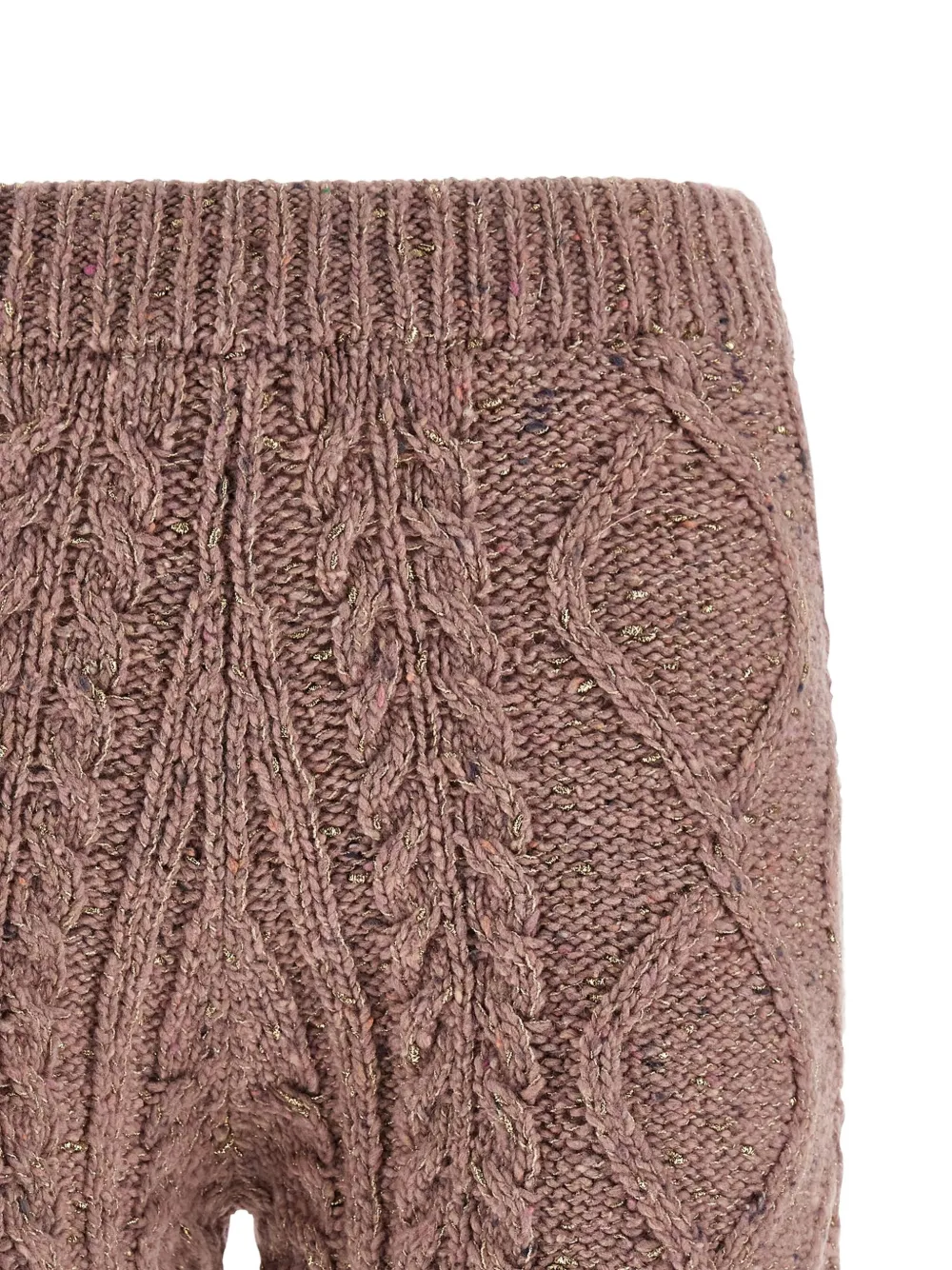 Twinset Shorts Mit Zopfmuster In Brown