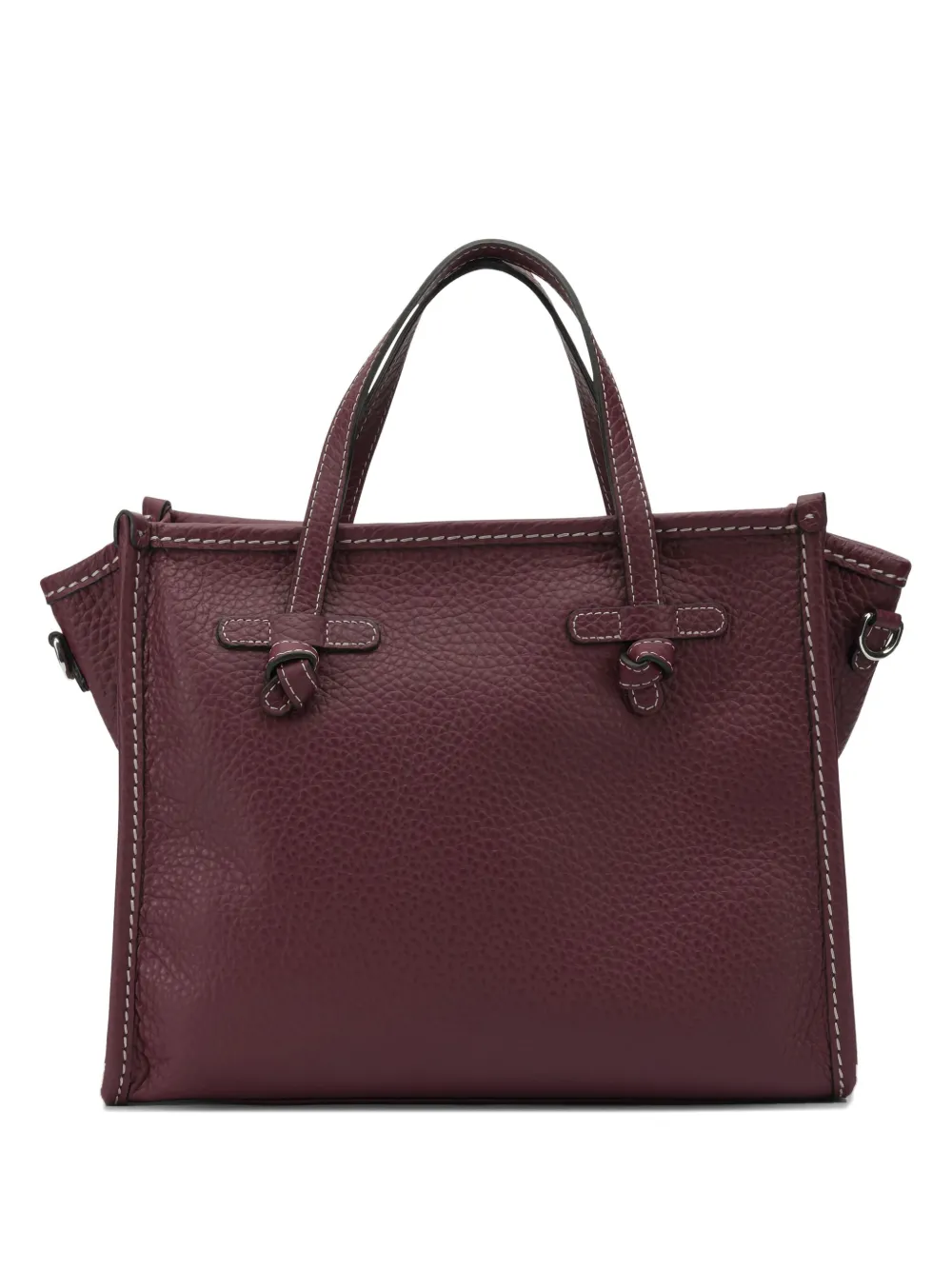 Gianni Chiarini Knot Detail Top Handle Tote Bag In Burgundy