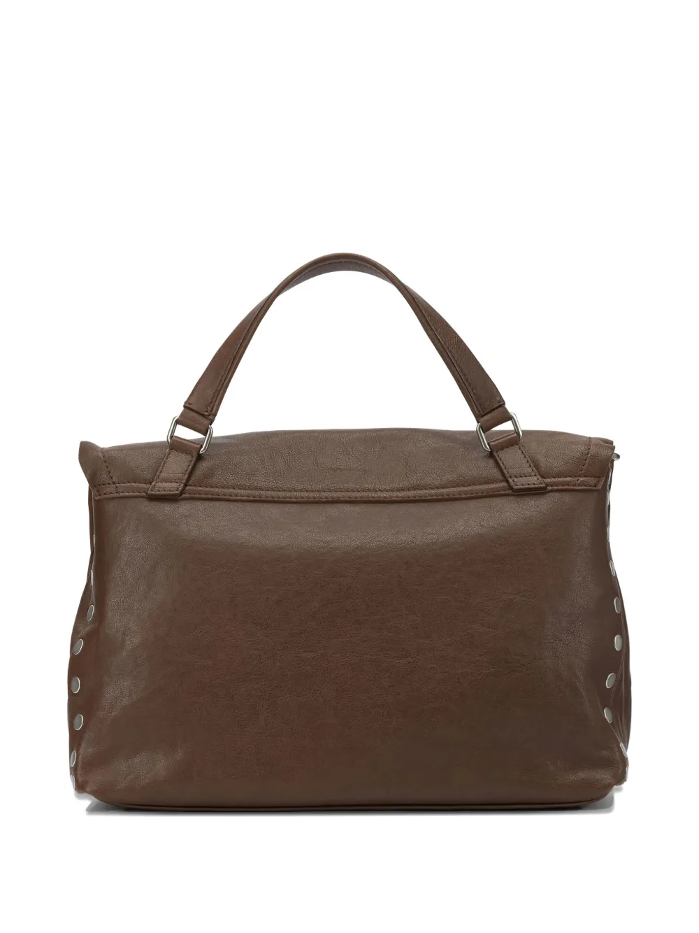 Zanellato Shopper met draaislot en studs - Bruin
