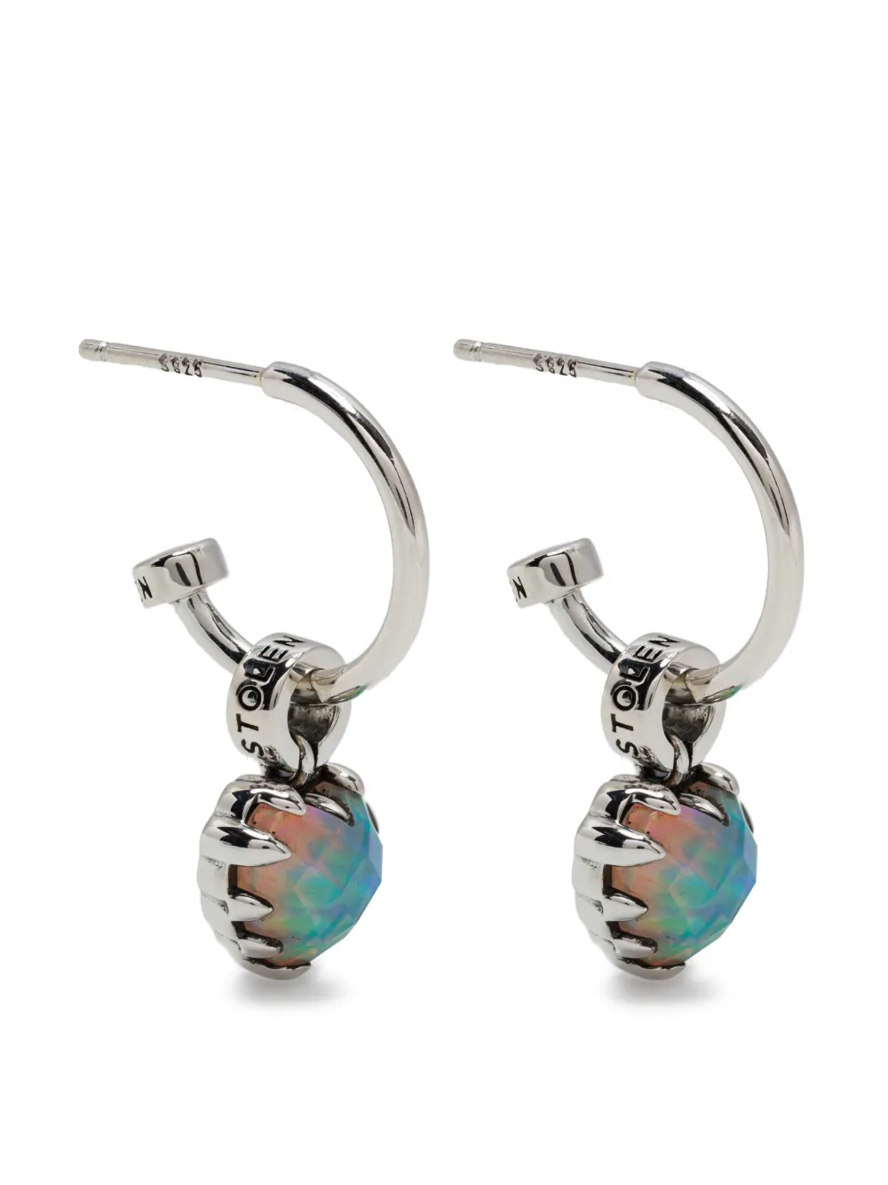 Stolen Girlfriends Club Love Claw Anchor Earrings In Multi