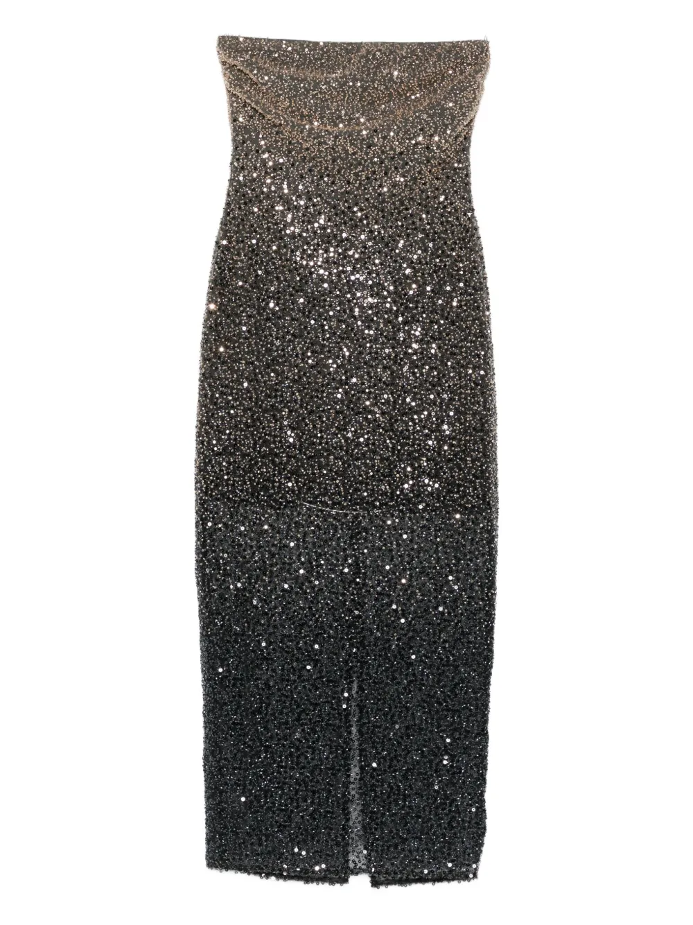 Rotate Birger Christensen Beaded Maxi Dress In Brown