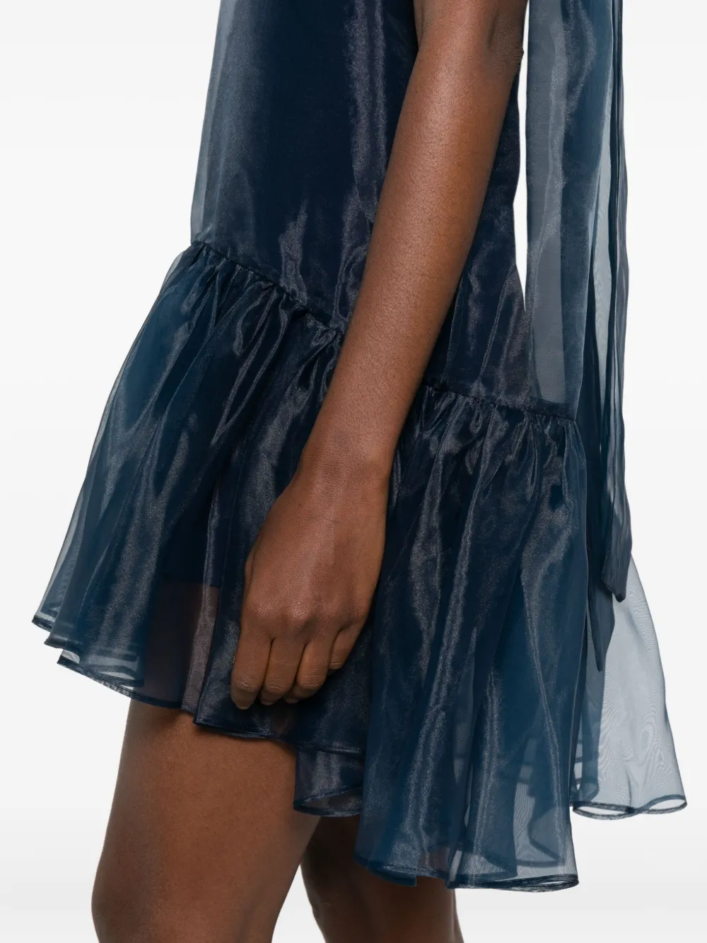 Simkhai Beaux mini-jurk met ruches Blauw