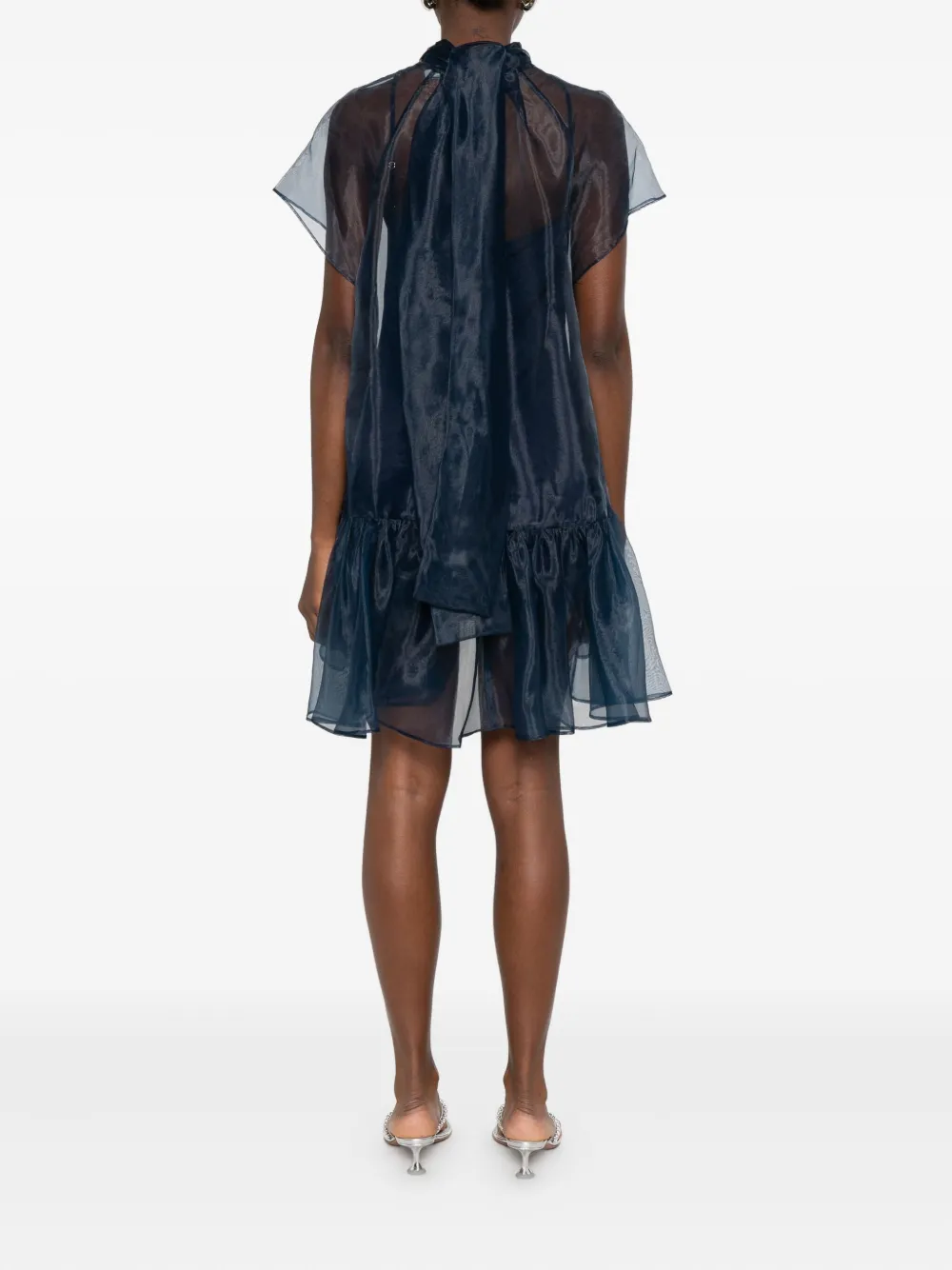 Simkhai Beaux mini-jurk met ruches Blauw