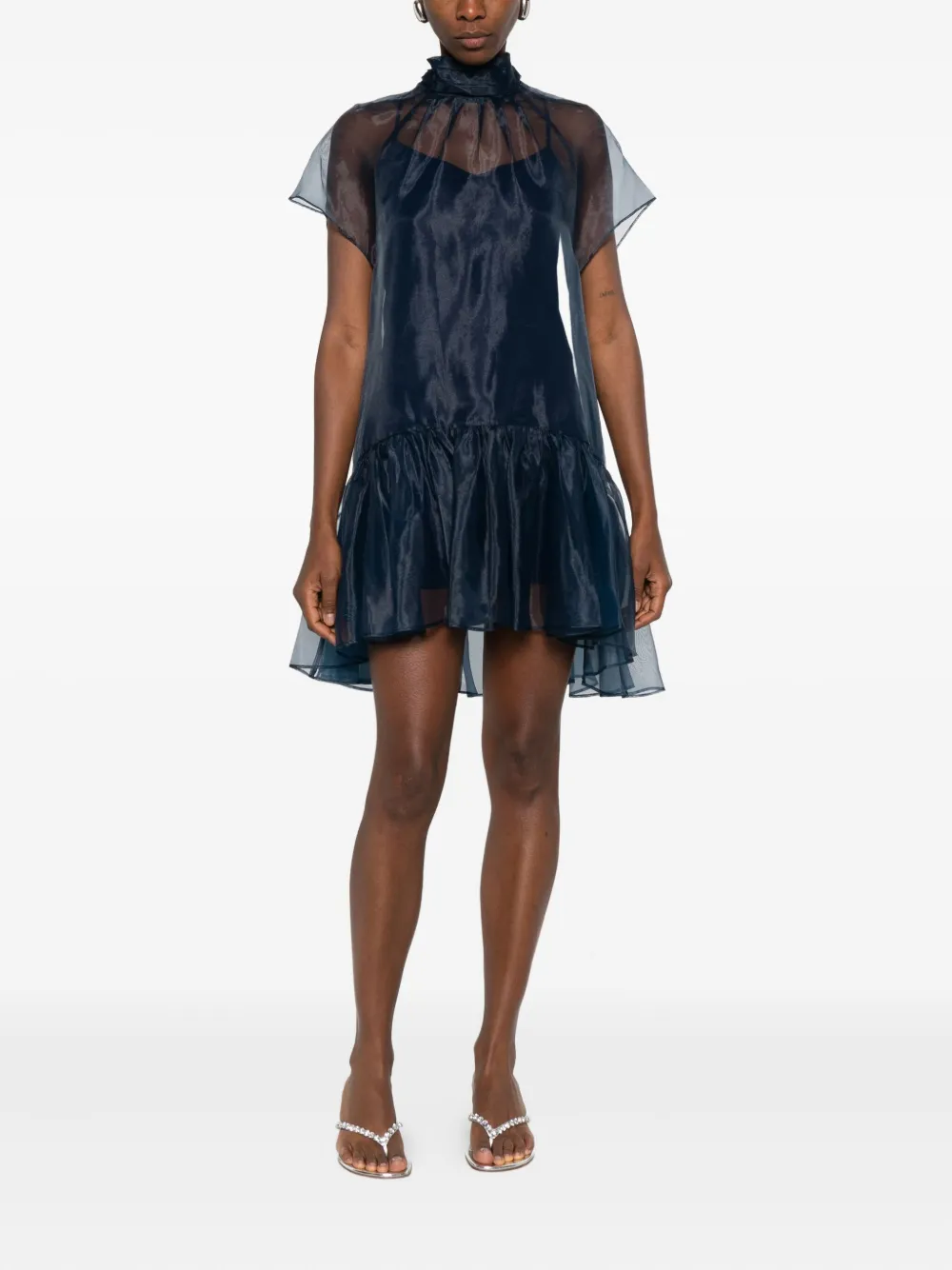 Simkhai Beaux ruffled mini dress - Blauw