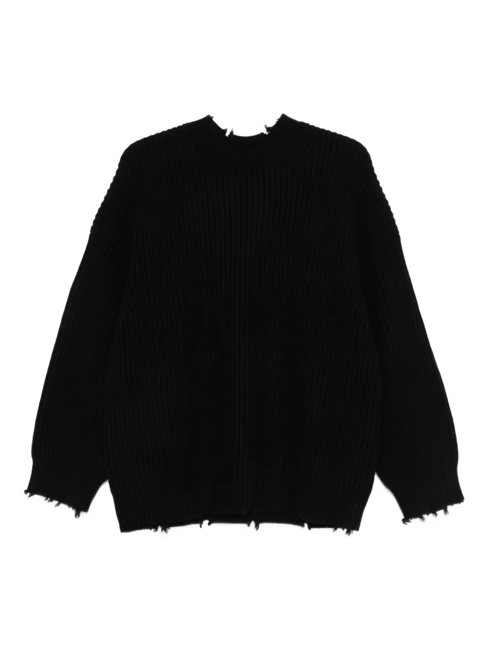 Simkhai Willa Distressed Sweater In Black