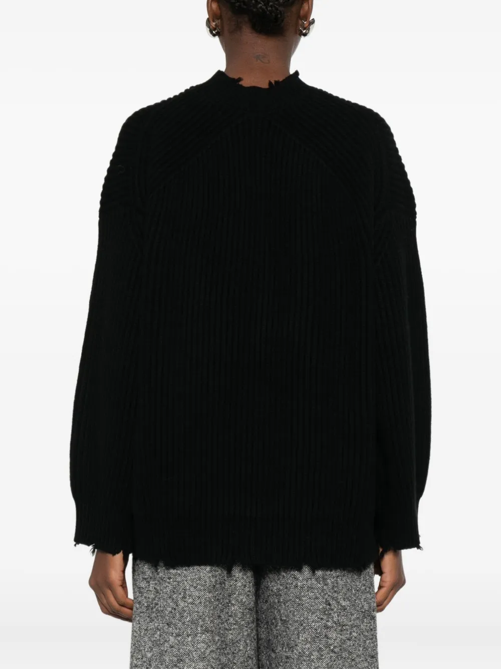 Simkhai Willa Distressed Sweater In Black