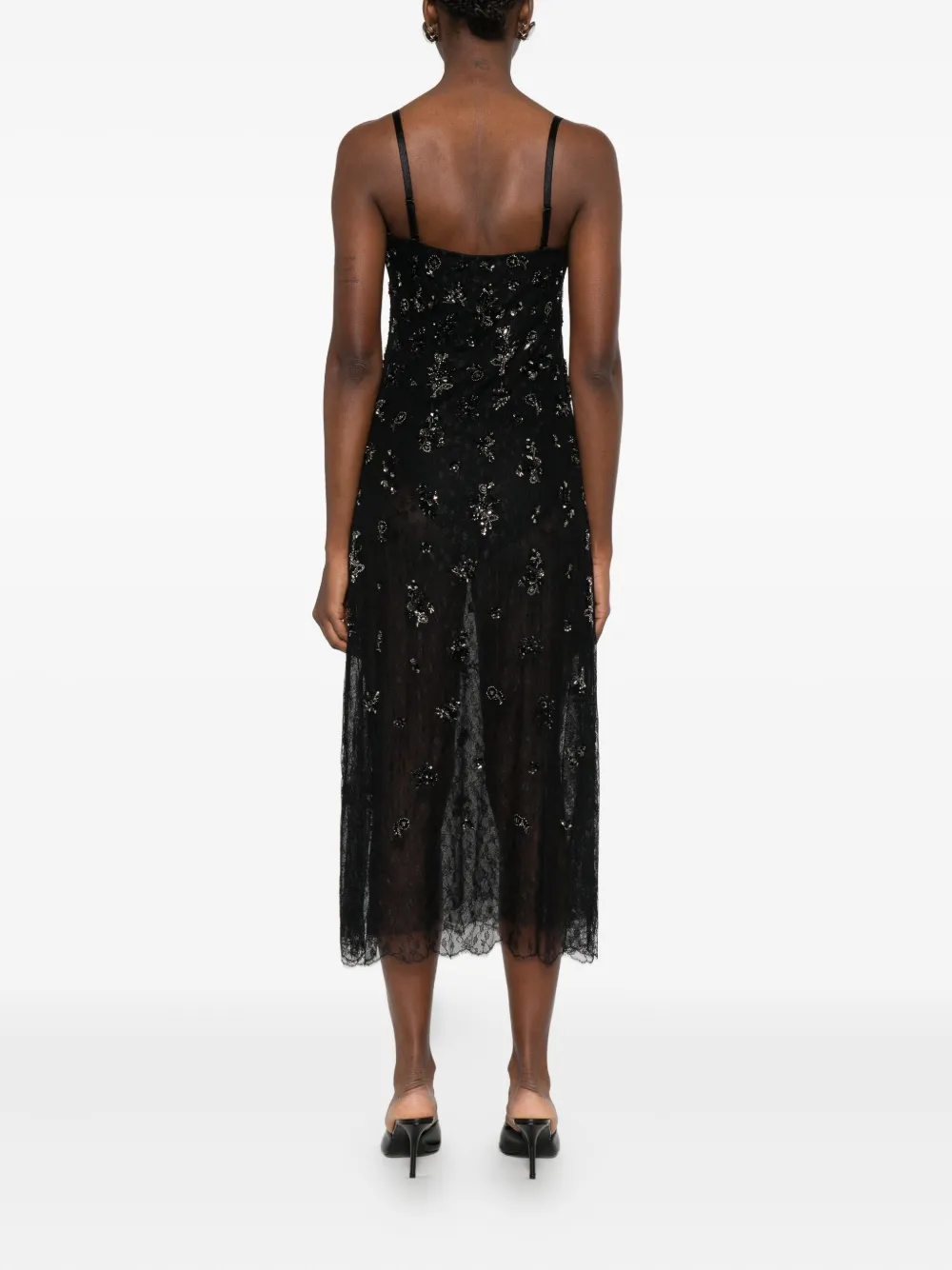 Simkhai Carmela Sequin Embellished Midi Dress In Black