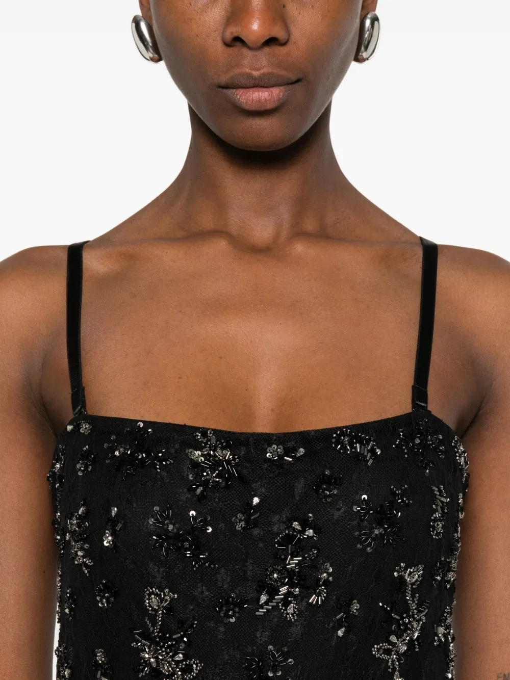 Simkhai Carmela Sequin Embellished Midi Dress In Black