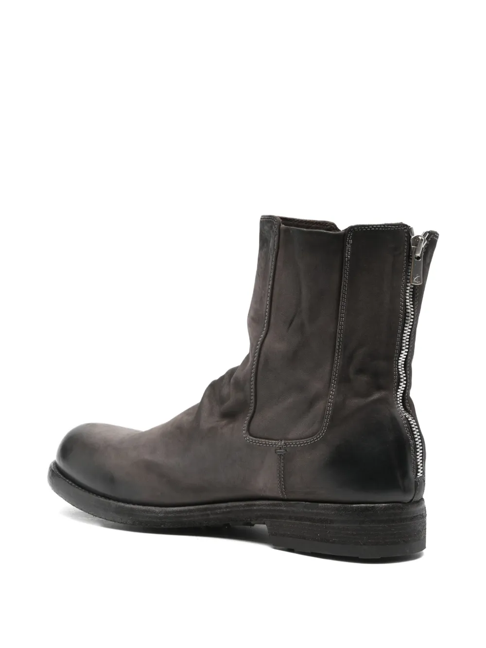 Officine Creative Leren laarzen met rits Bruin