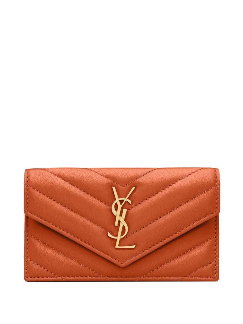 Saint Laurent chevron logo wallet | Orange | Image 1