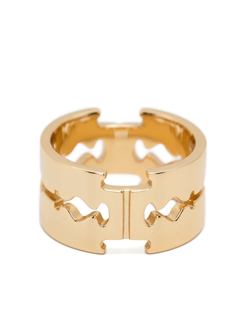 Stolen Girlfriends Club Double Blade Ring In Gold