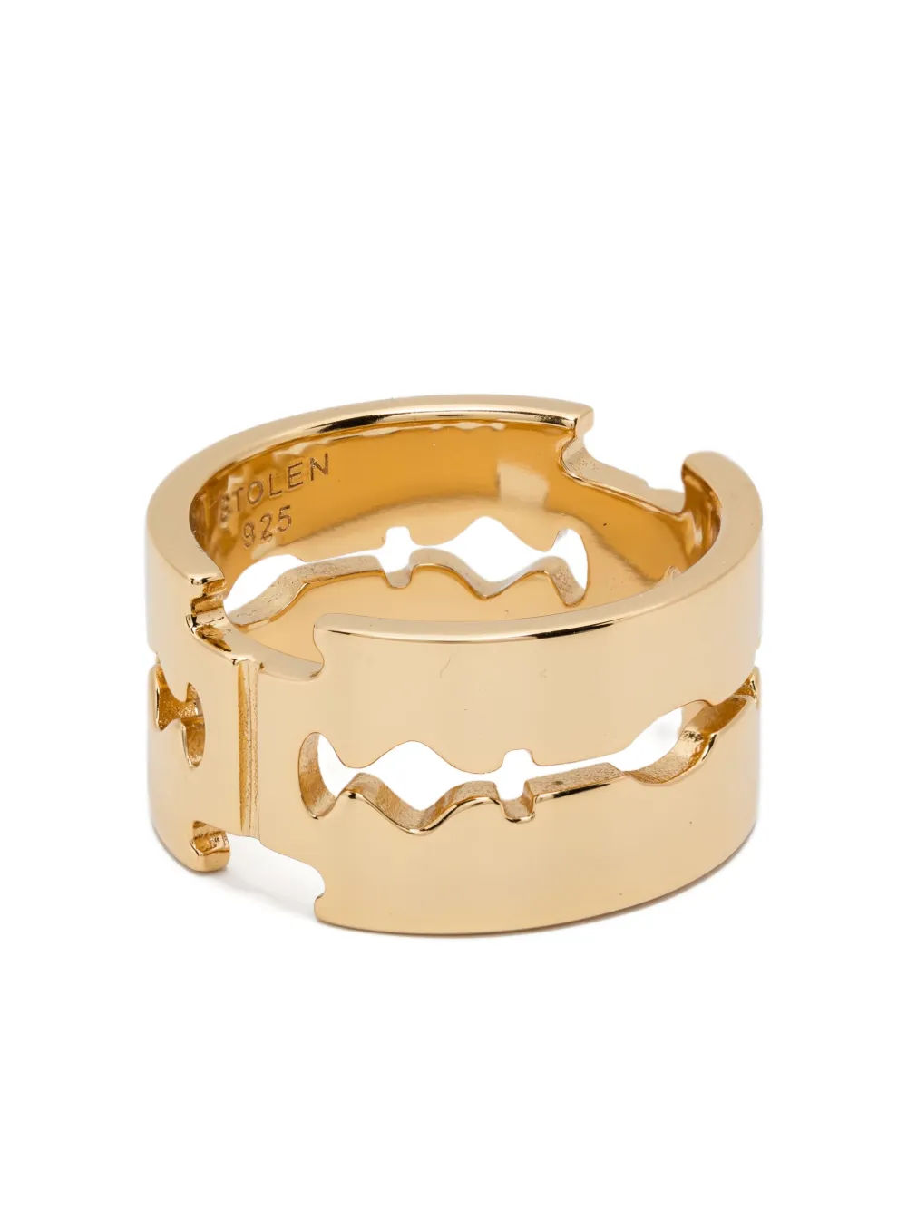 Stolen Girlfriends Club double blade ring - Gold