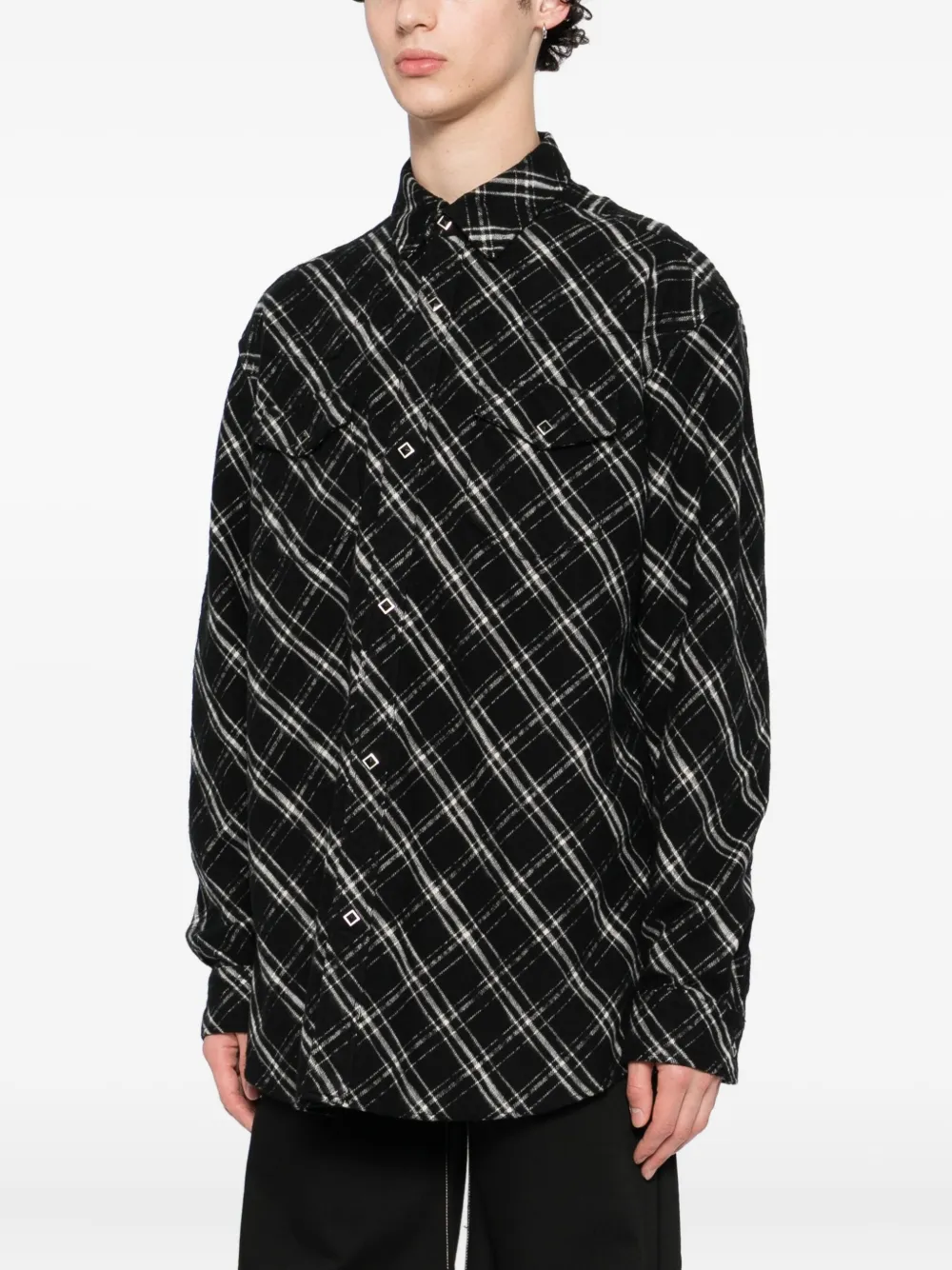 Undercover Checked Shirt In Black