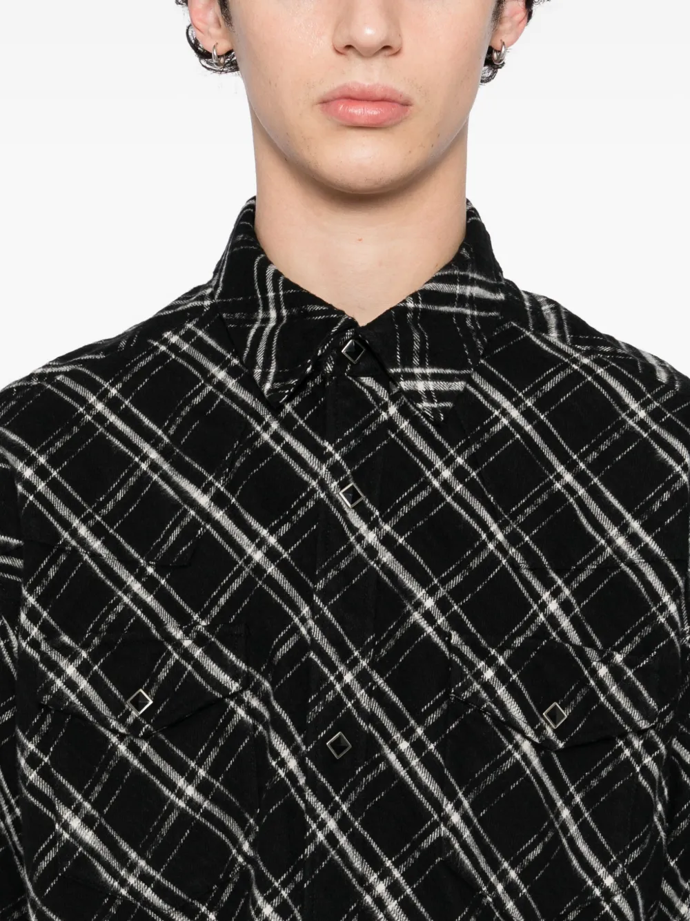 Undercover Checked Shirt In Black
