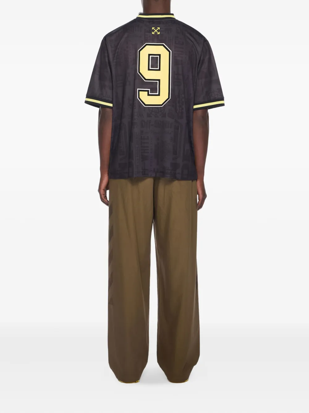 Off-White Voetbalshirt met meerdere logo's Zwart