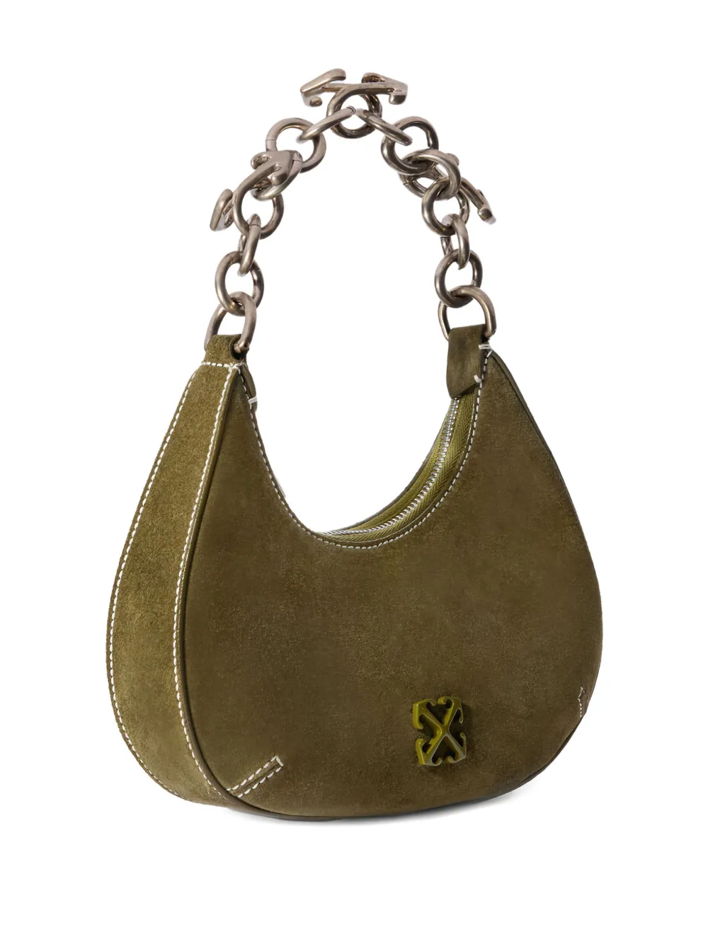 Off-White Hemisphere suède shopper Groen