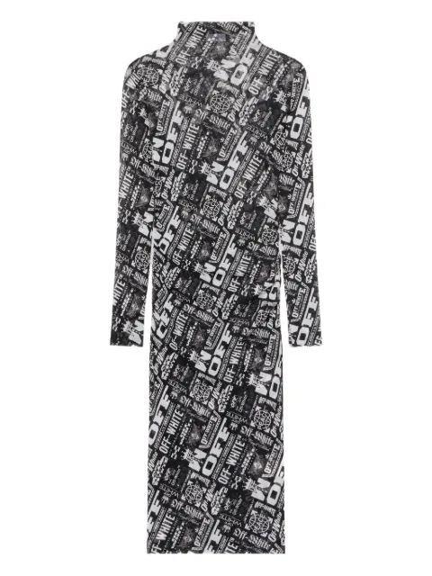 Off-White vestido de malla con logo