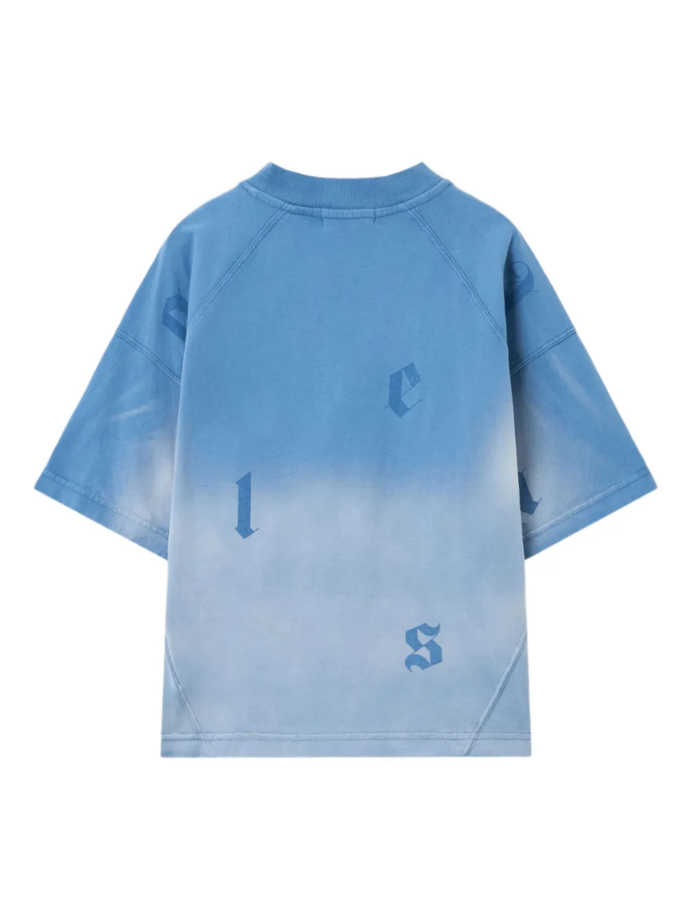 Palm Angels Raglan Sleeve Gradient T-shirt In Blue