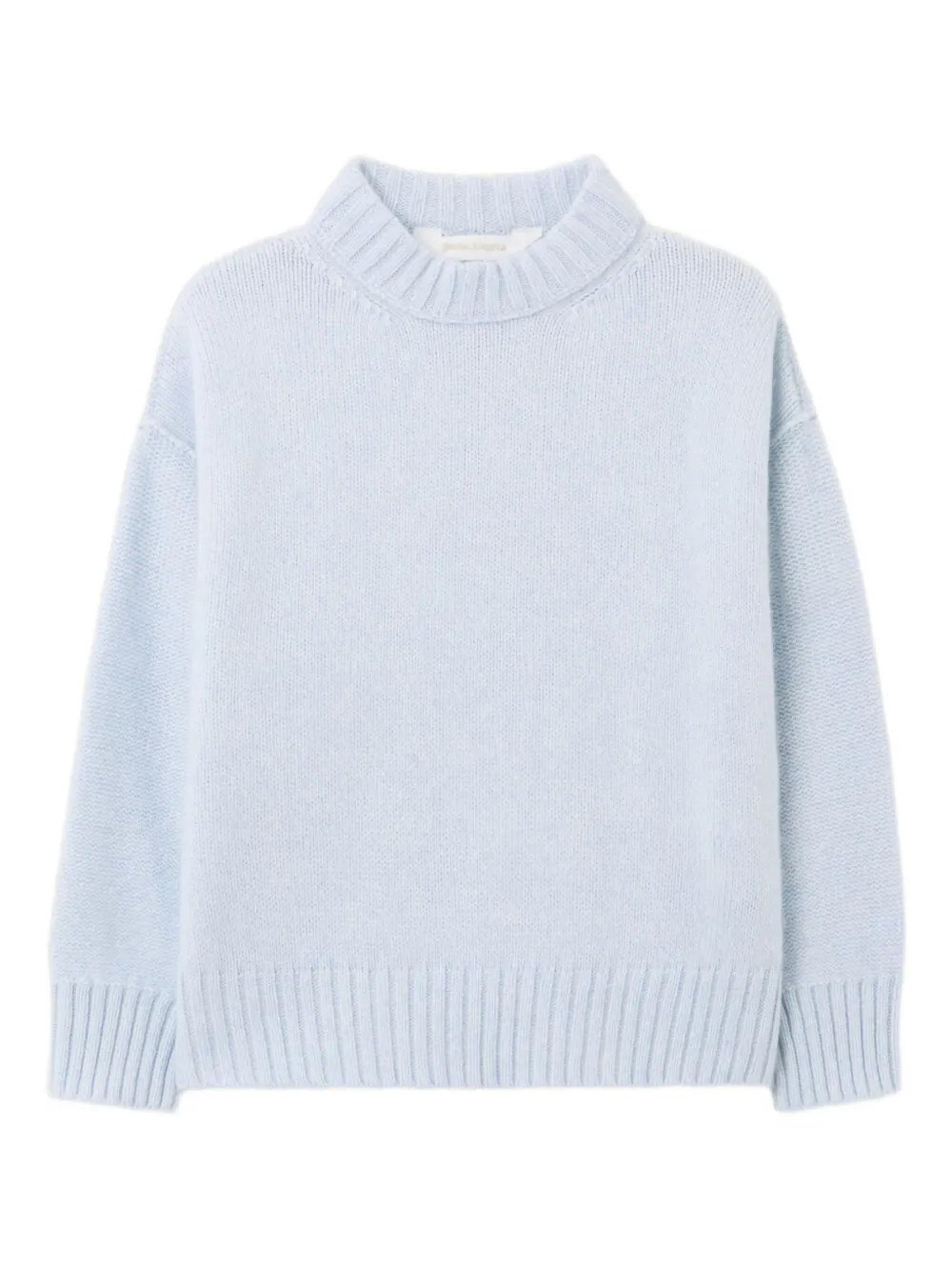Palm Angels Kids curved logo crewneck sweater - Blu
