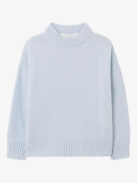 Palm Angels Kids curved logo crewneck sweater