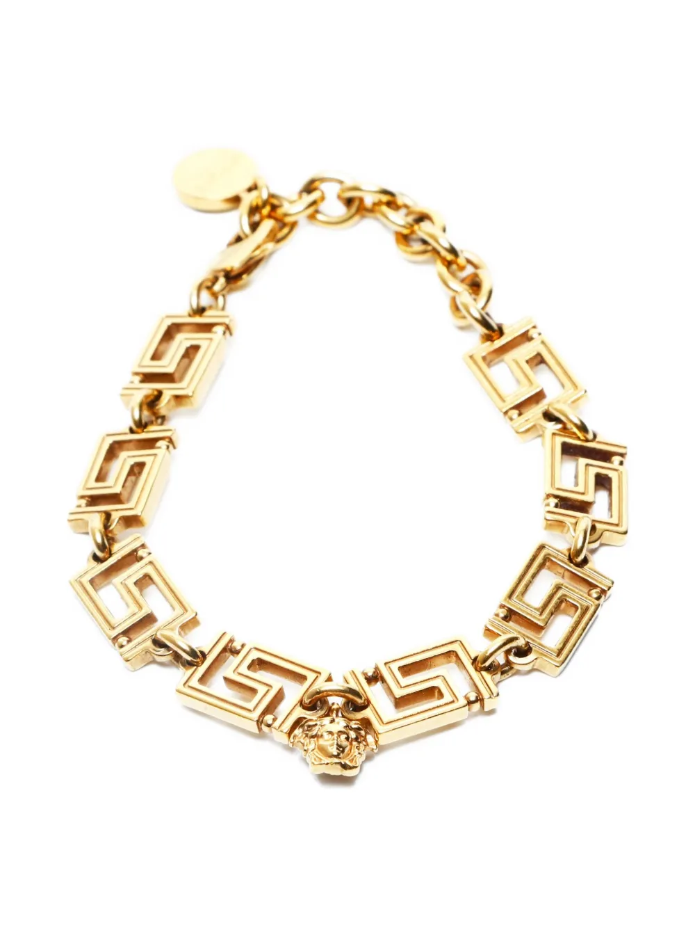 Pre-owned Versace Medusa Chain Bracelet In Gold