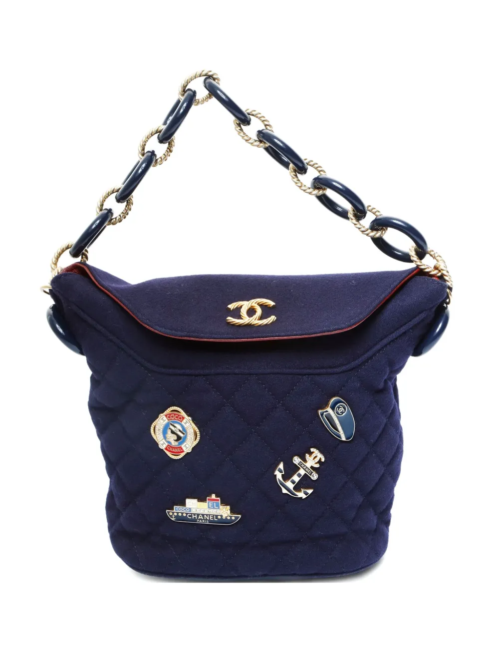 CHANEL Pre-Owned 2018-2019 キルティング ショルダーバッグ - ブルー CHANEL Pre-Owned 2018-2019 キルティング ショルダーバッグ - ブルー