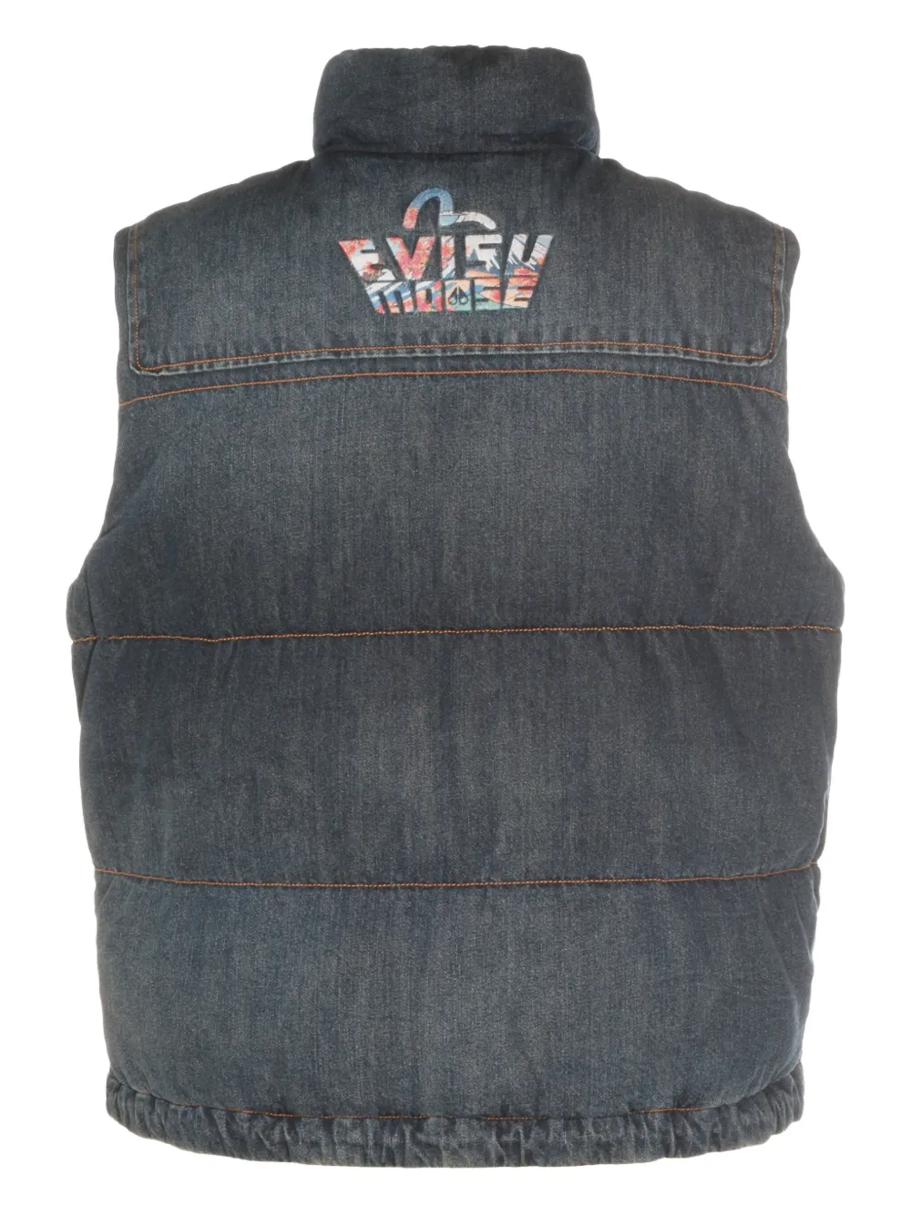 Moose Knuckles chaleco de mezclilla con aplique del logo en colaboración con Evisu | Chamarras de mezclilla | Image 2