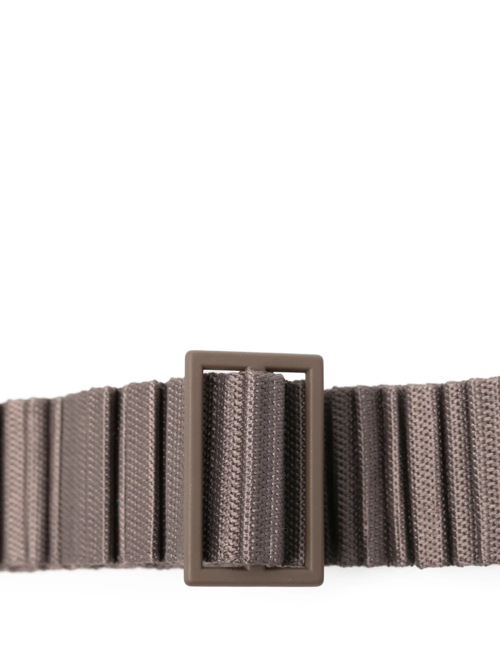 Issey Miyake Pleated Buckle Belt In Brown