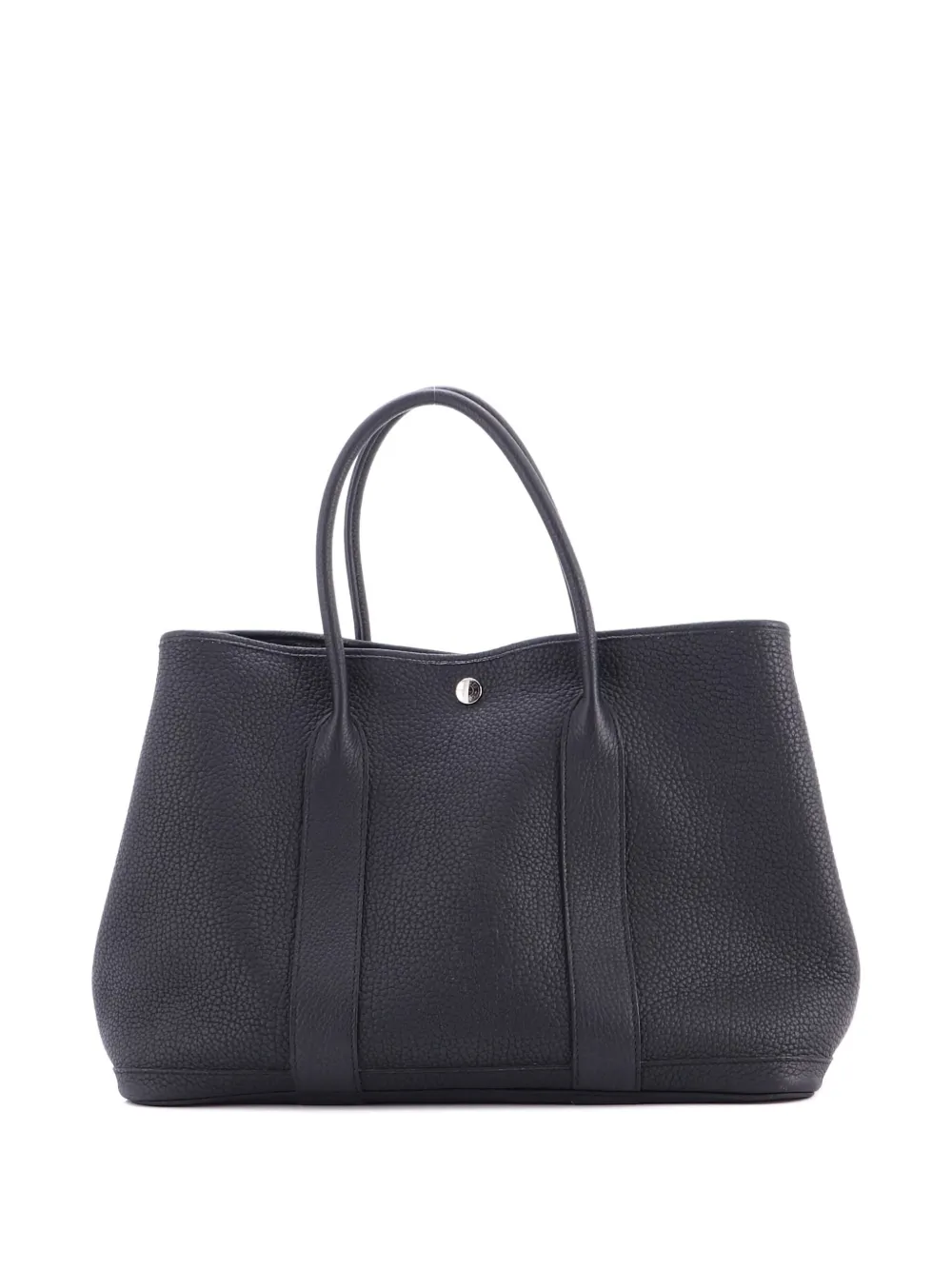 Pre-owned Hermes Garden Party Leather 36 Tote Bag In Black