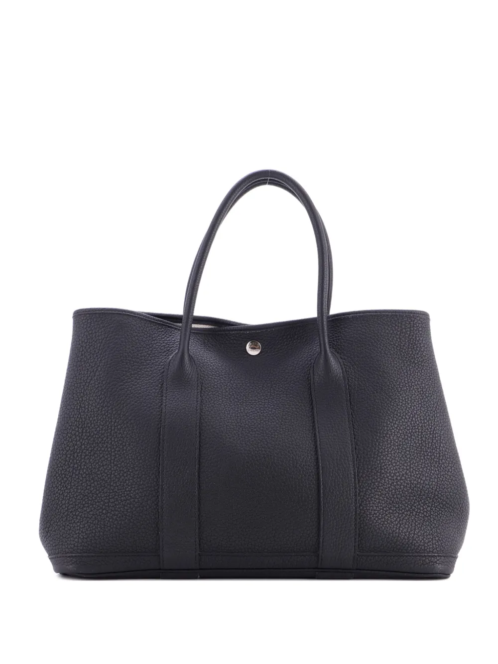 Pre-owned Hermes Garden Party Leather 36 Tote Bag In Black