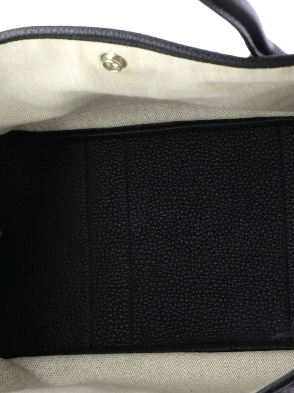 Pre-owned Hermes Garden Party Leather 36 Tote Bag In Black