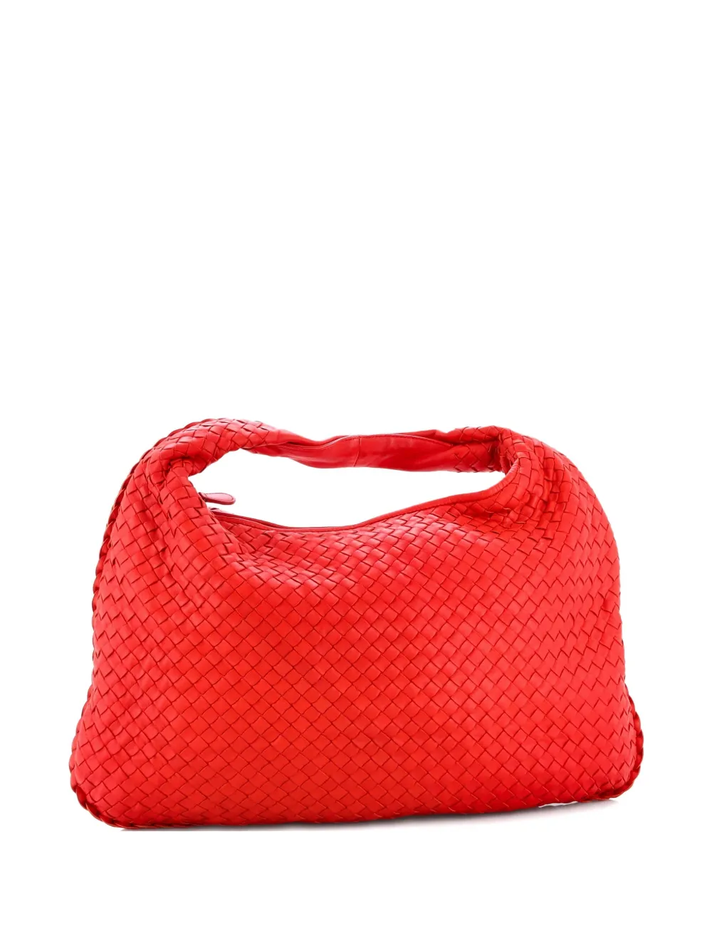 Bottega Veneta Pre-Owned Veneta Intrecciato Nappa Large hobo bag - レッド