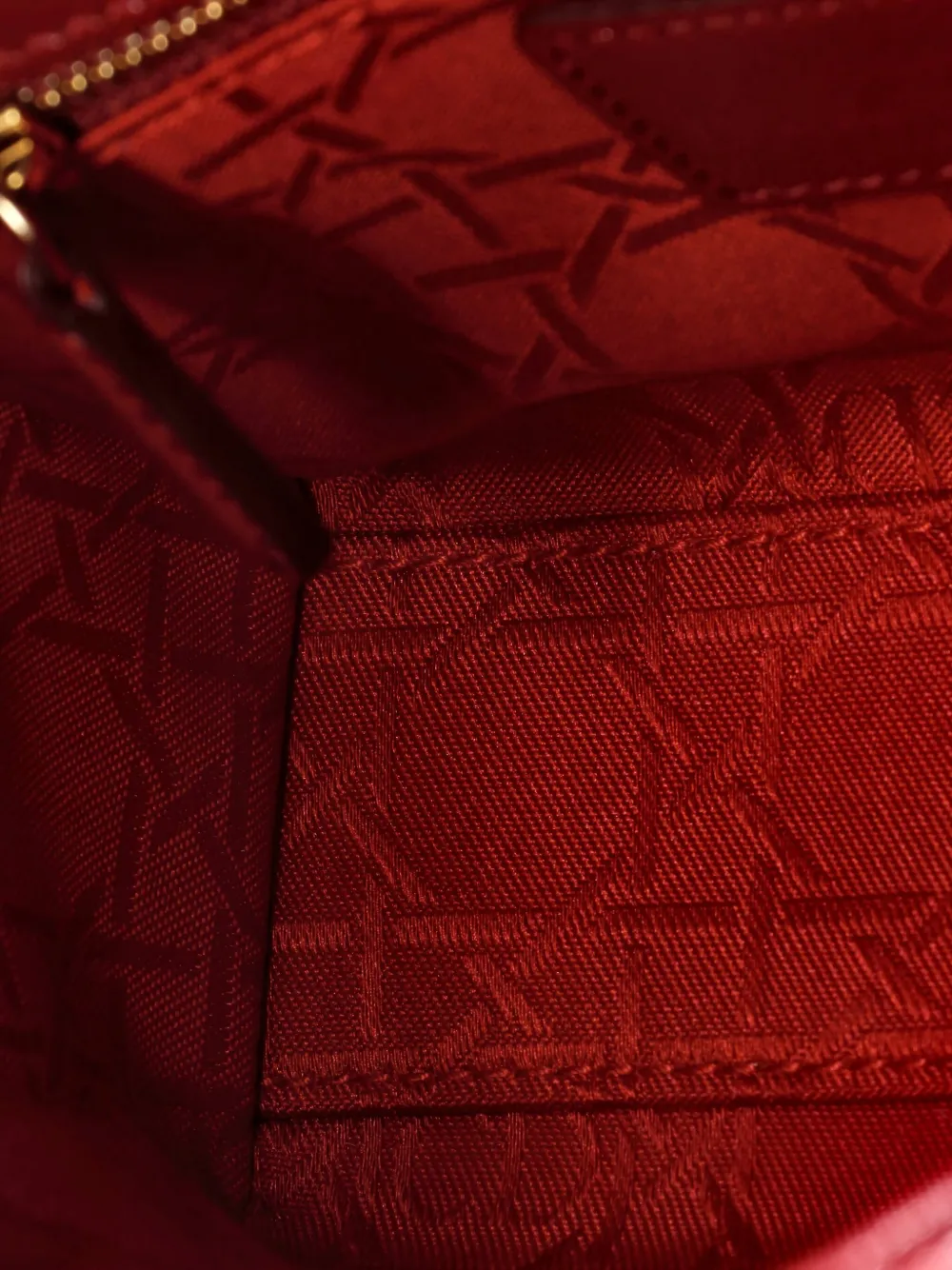 Pre-owned Dior Lady Chain Bag Cannage Quilt Patent Mini Satchel In Red