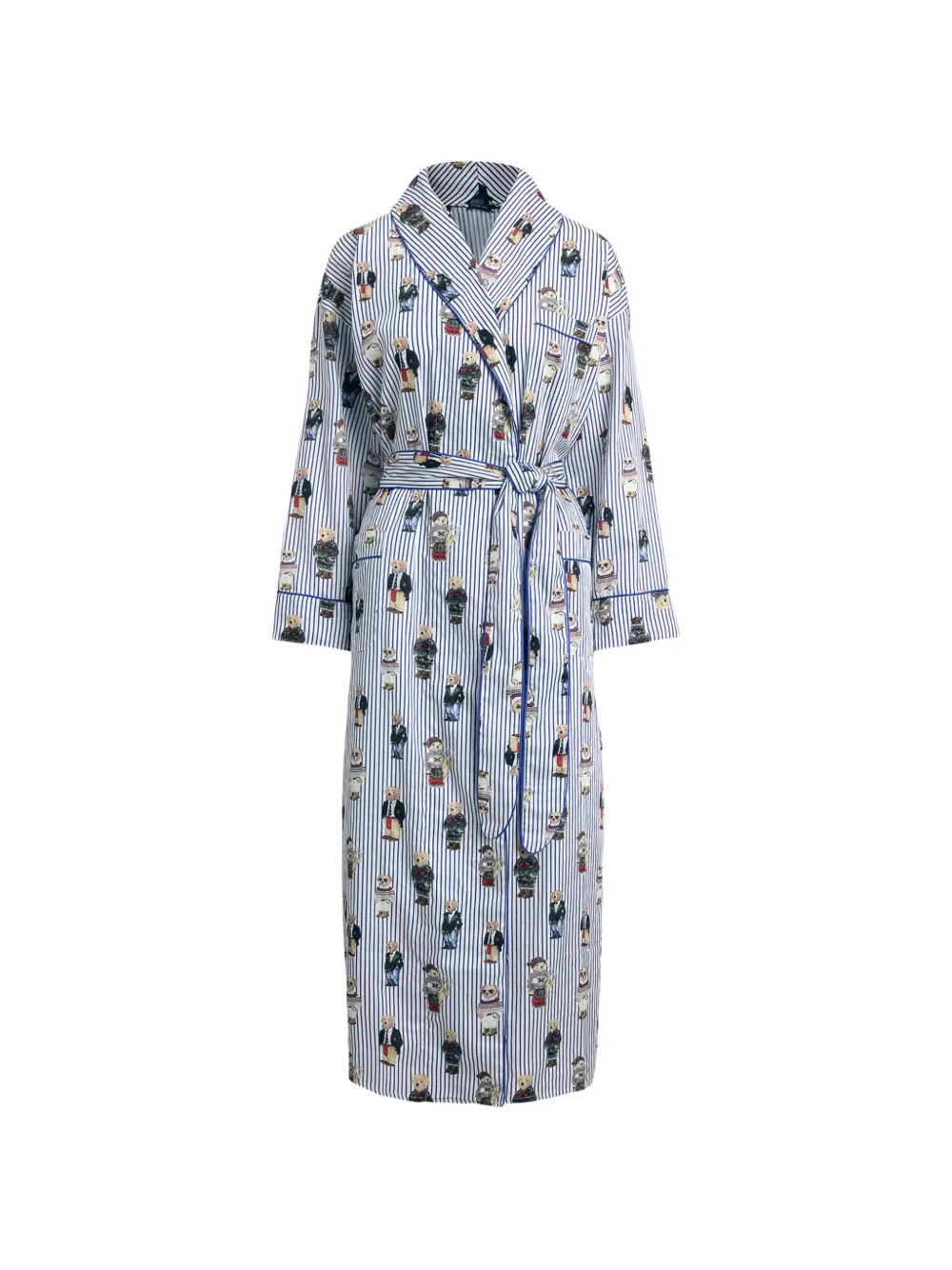 Polo Ralph Lauren Polo Bear striped dressing gown - Blu